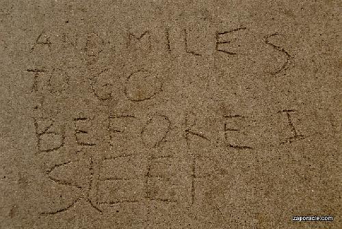 Card #602 – Miles to Go Before You Sleep — Protecting your Life Drive and Will to Live